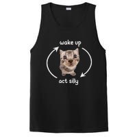 Wake Up Act Silly Cat Wake Up Act Silly Cat Women PosiCharge Competitor Tank