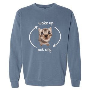 Wake Up Act Silly Cat Wake Up Act Silly Cat Women Garment-Dyed Sweatshirt