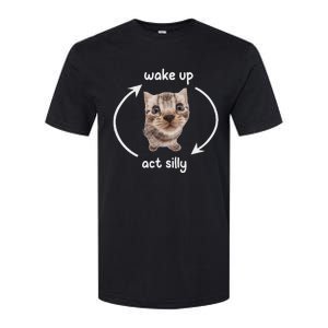 Wake Up Act Silly Cat Wake Up Act Silly Cat Women Softstyle CVC T-Shirt