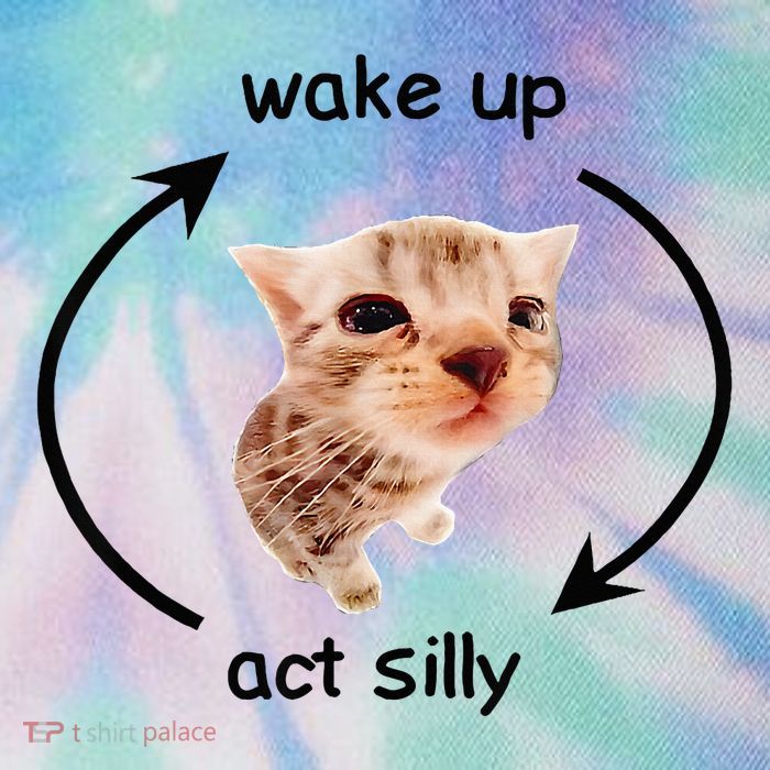 Wake Up Act Silly Cat Wake Up Act Silly Cat Legacy Tie Dye Trucker Hat