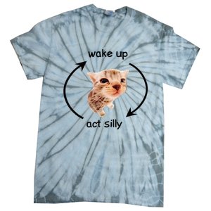 Wake Up Act Silly Cat Wake Up Act Silly Cat Tie-Dye T-Shirt