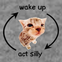 Wake Up Act Silly Cat Wake Up Act Silly Cat 7-Panel Snapback Hat