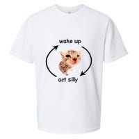 Wake Up Act Silly Cat Wake Up Act Silly Cat Sueded Cloud Jersey T-Shirt