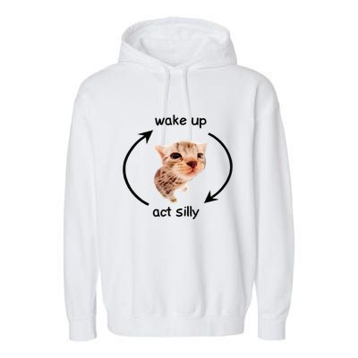 Wake Up Act Silly Cat Wake Up Act Silly Cat Garment-Dyed Fleece Hoodie