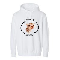 Wake Up Act Silly Cat Wake Up Act Silly Cat Garment-Dyed Fleece Hoodie