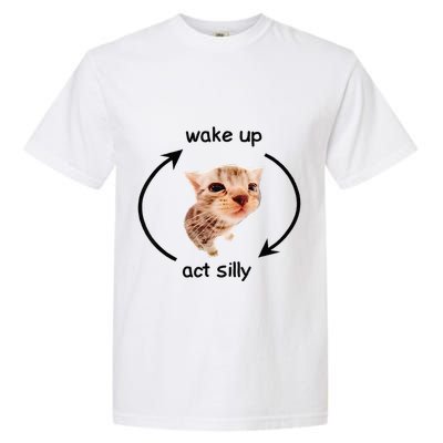 Wake Up Act Silly Cat Wake Up Act Silly Cat Garment-Dyed Heavyweight T-Shirt