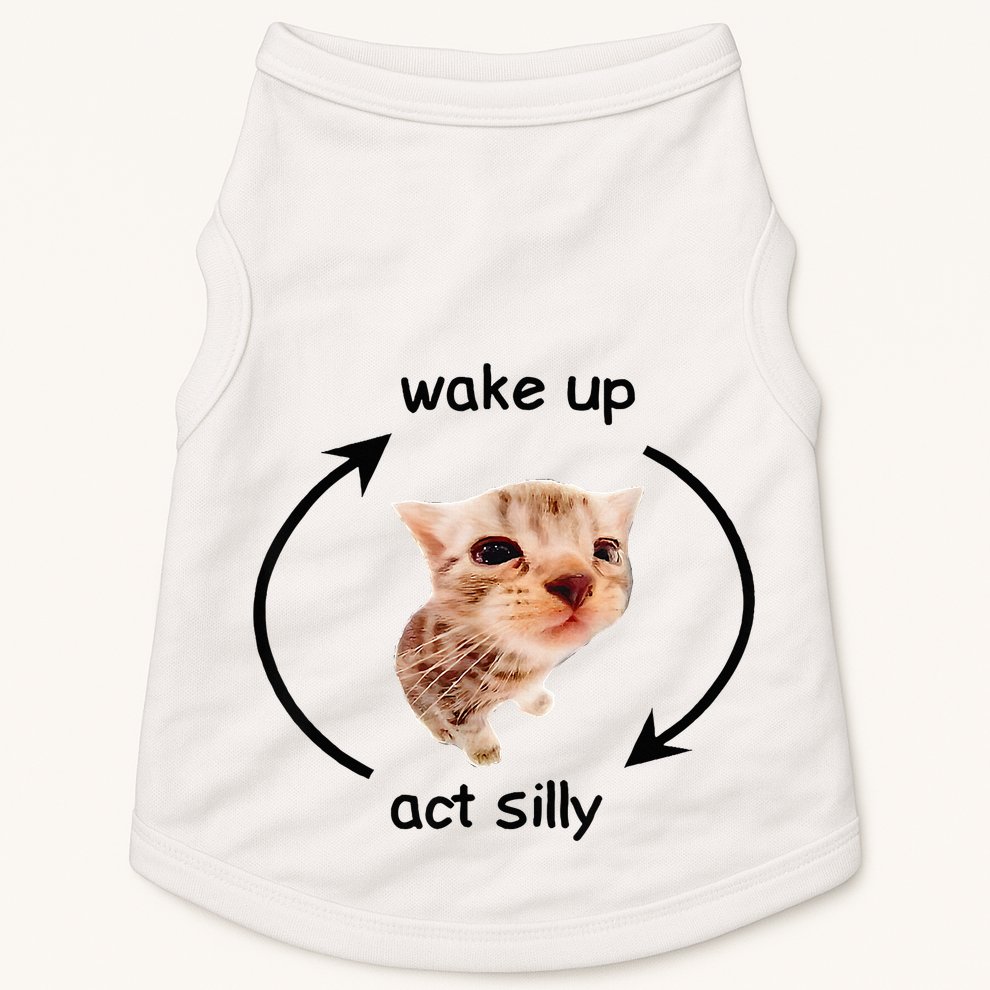 Wake Up Act Silly Cat Wake Up Act Silly Cat Doggie Tank