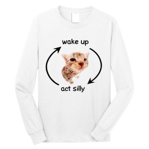 Wake Up Act Silly Cat Wake Up Act Silly Cat Long Sleeve Shirt