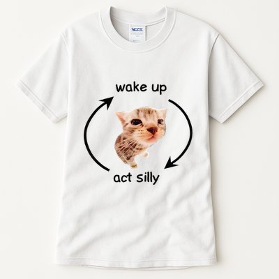 Wake Up Act Silly Cat Wake Up Act Silly Cat Tall T-Shirt