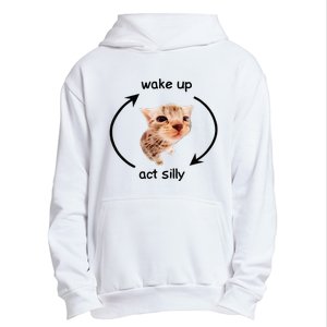 Wake Up Act Silly Cat Wake Up Act Silly Cat Urban Pullover Hoodie