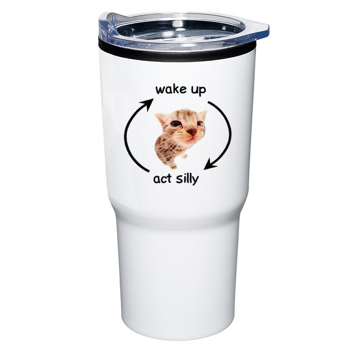 Wake Up Act Silly Cat Wake Up Act Silly Cat Tumbler