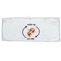 Wake Up Act Silly Cat Wake Up Act Silly Cat Large Microfiber Waffle Golf Towel