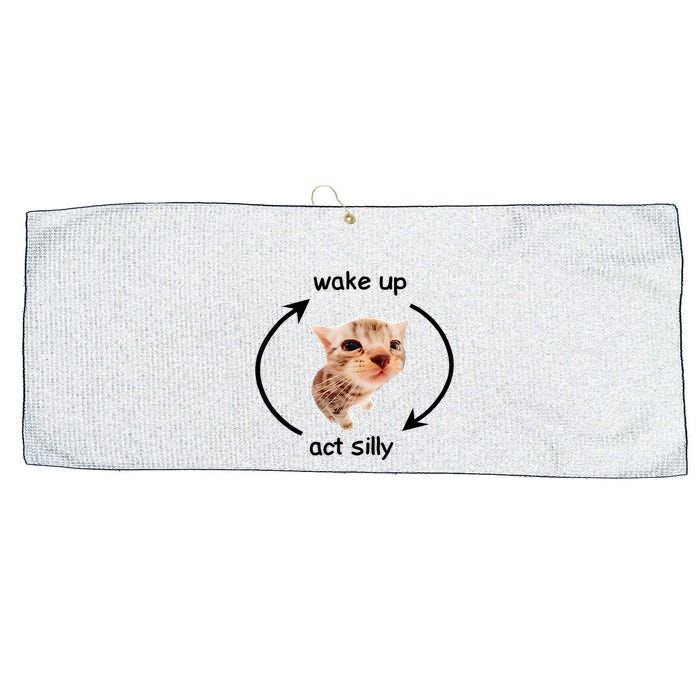 Wake Up Act Silly Cat Wake Up Act Silly Cat Large Microfiber Waffle Golf Towel