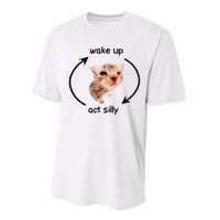 Wake Up Act Silly Cat Wake Up Act Silly Cat Performance Sprint T-Shirt