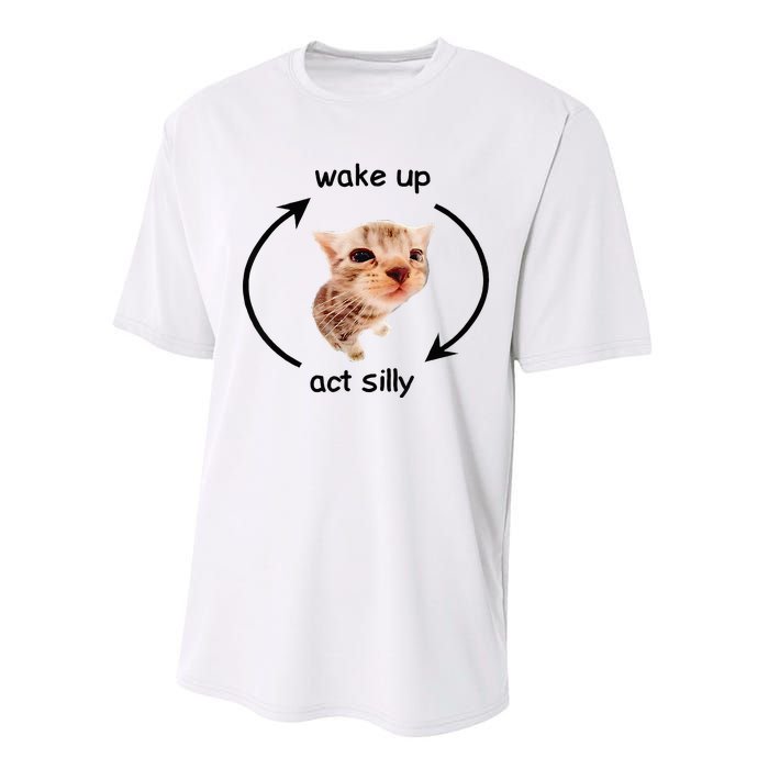 Wake Up Act Silly Cat Wake Up Act Silly Cat Performance Sprint T-Shirt