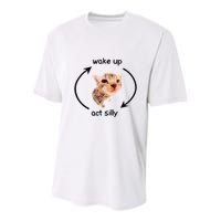 Wake Up Act Silly Cat Wake Up Act Silly Cat Youth Performance Sprint T-Shirt
