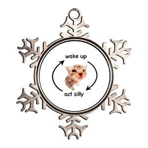 Wake Up Act Silly Cat Wake Up Act Silly Cat Metallic Star Ornament