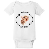 Wake Up Act Silly Cat Wake Up Act Silly Cat Baby Bodysuit