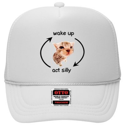 Wake Up Act Silly Cat Wake Up Act Silly Cat Trucker Hat