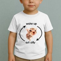 Wake Up Act Silly Cat Wake Up Act Silly Cat Toddler T-Shirt