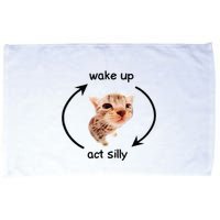 Wake Up Act Silly Cat Wake Up Act Silly Cat Microfiber Hand Towel
