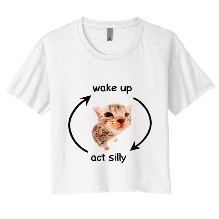 Wake Up Act Silly Cat Wake Up Act Silly Cat Crop Top