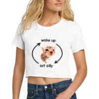 Wake Up Act Silly Cat Wake Up Act Silly Cat Crop Top