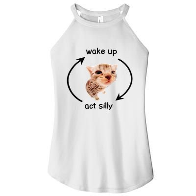 Wake Up Act Silly Cat Wake Up Act Silly Cat Women's Perfect Tri Rocker Tank