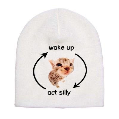 Wake Up Act Silly Cat Wake Up Act Silly Cat Short Acrylic Beanie