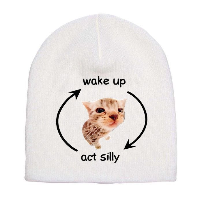 Wake Up Act Silly Cat Wake Up Act Silly Cat Short Acrylic Beanie