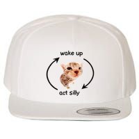 Wake Up Act Silly Cat Wake Up Act Silly Cat Wool Snapback Cap