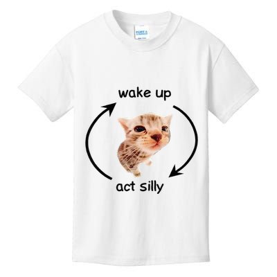 Wake Up Act Silly Cat Wake Up Act Silly Cat Kids T-Shirt