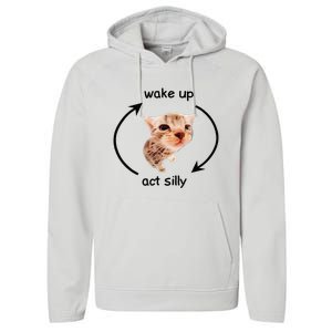 Wake Up Act Silly Cat Wake Up Act Silly Cat Performance Fleece Hoodie