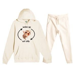 Wake Up Act Silly Cat Wake Up Act Silly Cat Premium Hooded Sweatsuit Set