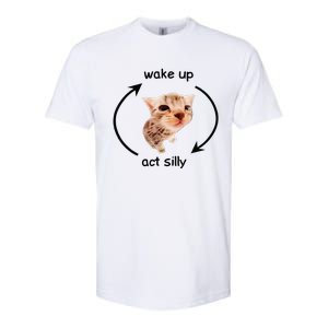 Wake Up Act Silly Cat Wake Up Act Silly Cat Softstyle CVC T-Shirt