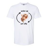 Wake Up Act Silly Cat Wake Up Act Silly Cat Softstyle CVC T-Shirt