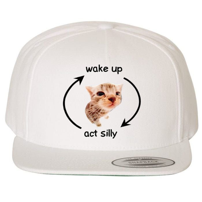 Wake Up Act Silly Cat Wake Up Act Silly Cat Wool Snapback Cap