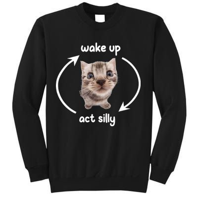 Wake Up Act Silly Cat Wake Up Act Silly Cat Women Sweatshirt
