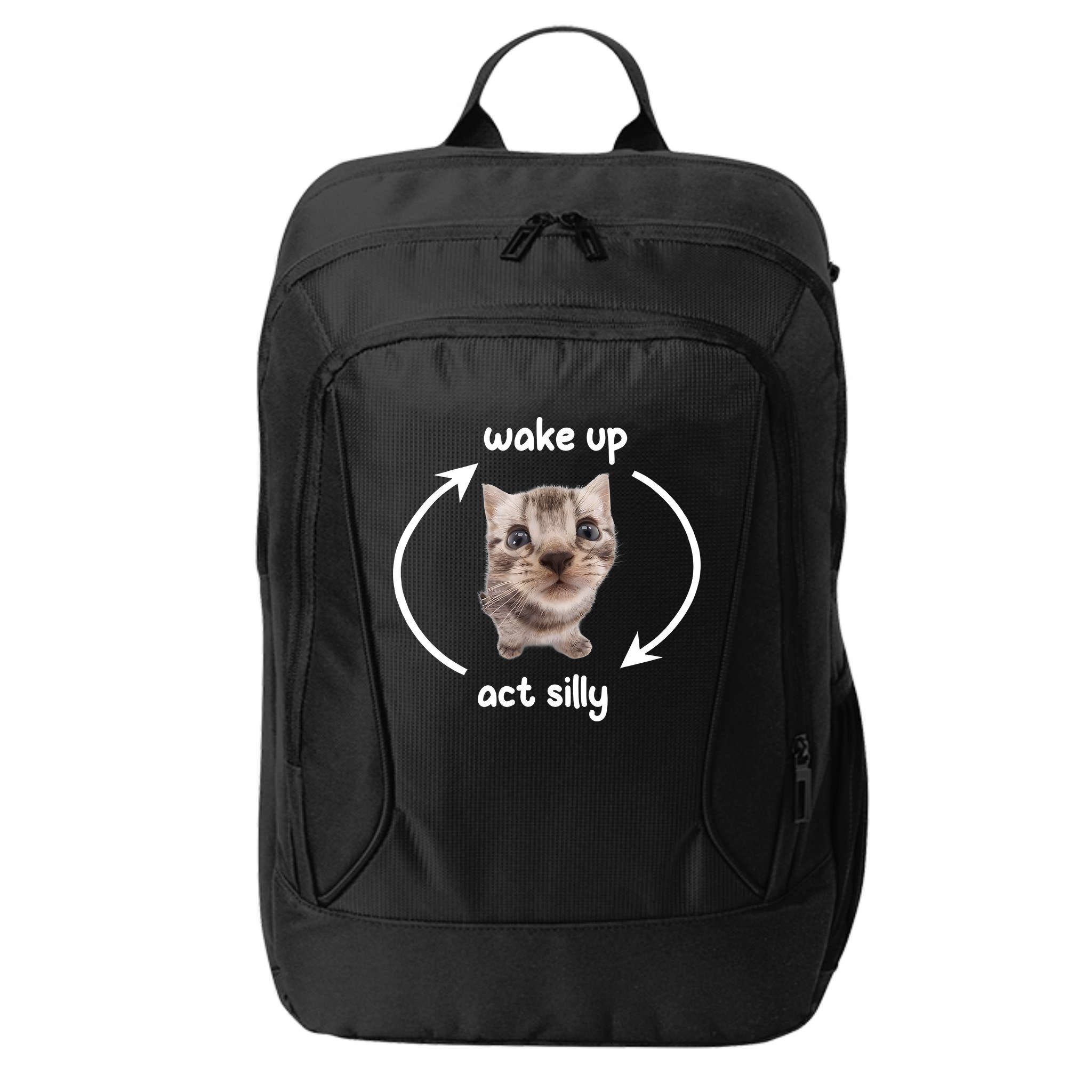 Wake Up Act Silly Cat Wake Up Act Silly Cat Women City Backpack