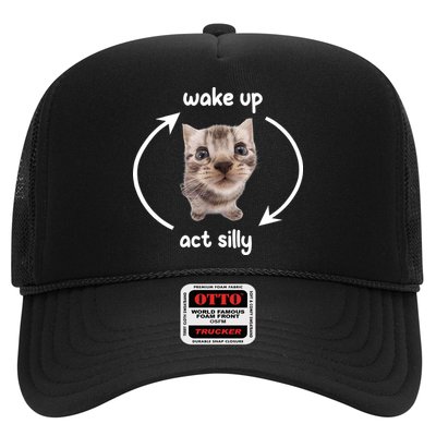 Wake Up Act Silly Cat Wake Up Act Silly Cat Women Trucker Hat