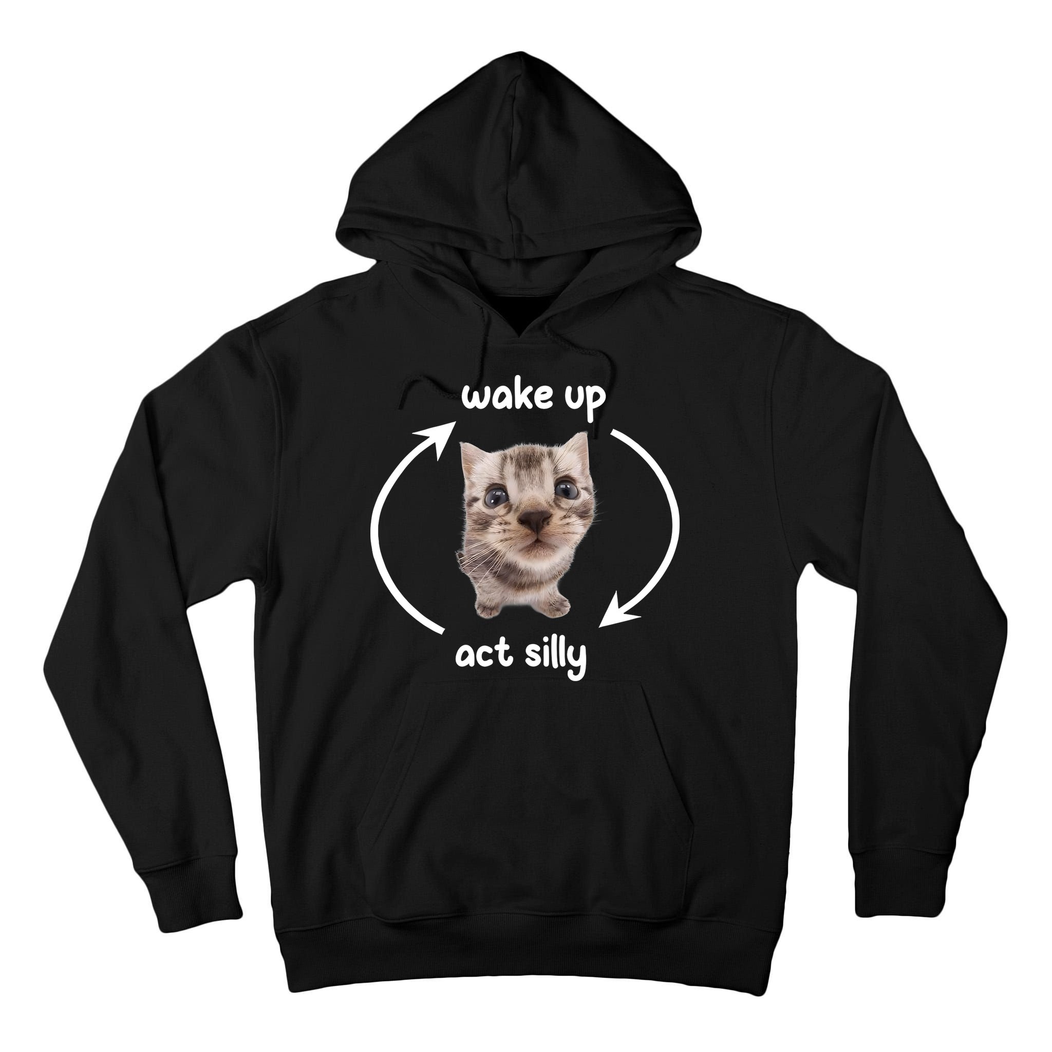 Wake Up Act Silly Cat Wake Up Act Silly Cat Women Tall Hoodie