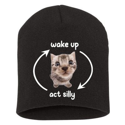 Wake Up Act Silly Cat Wake Up Act Silly Cat Women Short Acrylic Beanie