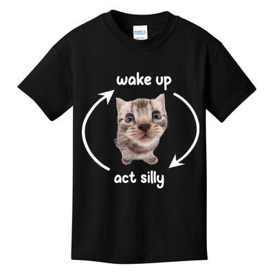 Wake Up Act Silly Cat Wake Up Act Silly Cat Women Kids T-Shirt