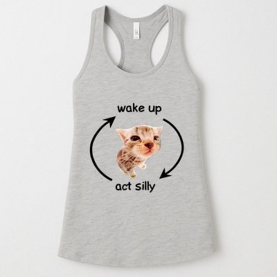 Wake Up Act Silly Cat | Wake Up Act Silly Cat Kids Women Men Womens Tank Top