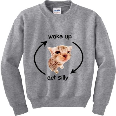 Wake Up Act Silly Cat | Wake Up Act Silly Cat Kids Women Men Kids Sweatshirt