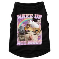Wake Up Act Silly Funny Cat Meme Lover Cat Doggie Tank