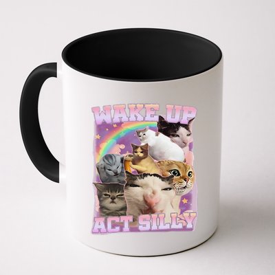 Wake Up Act Silly Funny Cat Meme Lover Cat Mug