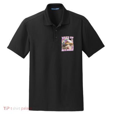 Wake Up Act Silly Funny Cat Meme Lover Cat Dry Zone Grid Polo