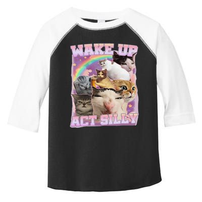 Wake Up Act Silly Funny Cat Meme Lover Cat Toddler Fine Jersey T-Shirt