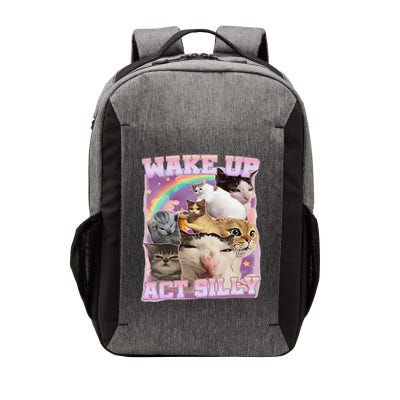 Wake Up Act Silly Funny Cat Meme Lover Cat Vector Backpack